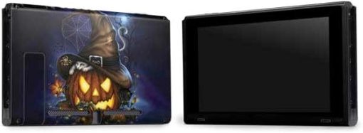 Skinit Gaming Skin for Nintendo Switch Halloween Cat and Pumpkin - Image 2