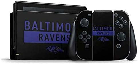 Decal Gaming Skin for Nintendo Switch Bundle NFL Ravens Black Design Decal Gaming Skin for Nintendo Switch Bundle NFL Ravens Black Design
