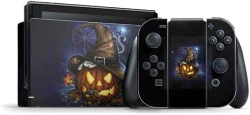 Skinit Gaming Skin for Nintendo Switch Halloween Cat and Pumpkin
