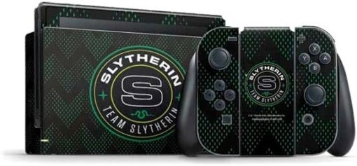 Skinit Gaming Skin for Nintendo Switch Bundle Officially Licensed Slytherin