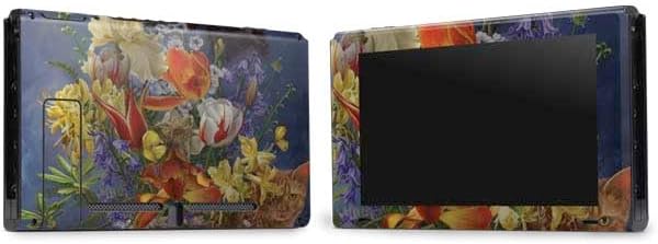 Nene Thomas Tabby Cat with Flowers Gaming Skin for Nintendo Switch 2 Nene Thomas Tabby Cat with Flowers Gaming Skin for Nintendo Switch - Image 2