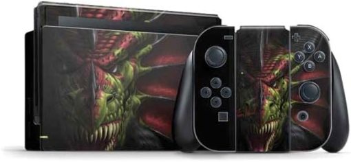 Gaming Skin for Nintendo Switch Bundle - Lair of Shadows Dragon Design - Image 2