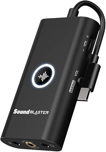 Creative Sound Blaster G3 USB-C External Gaming USB DAC and Amp for PS4, Nintendo Switch, Ft. GameVoice Mix (Audio Balance for Game/Chat), Mic/Vol Control and Mobile App Control, Plug-and-Play Creative Sound Blaster G3 USB-C External Gaming USB DAC and Amp for PS4, Nintendo Switch, Ft. GameVoice Mix (Audio Balance for Game/Chat), Mic/Vol Control and Mobile App Control, Plug-and-Play