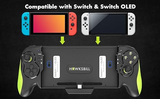 Hawksbill Handheld Controller for Nintendo Switch and OLED with Grips 2 Hawksbill Handheld Controller for Nintendo Switch and OLED with Grips - Image 2