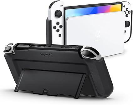 Spigen Thin Fit Case for Nintendo Switch OLED with Kickstand Black Spigen Thin Fit Case for Nintendo Switch OLED with Kickstand Black