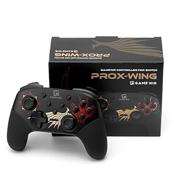 GAME’NIR WING PATTERN Wireless Switch Controller – NFC Amiibo Support, Ergonomic Design with Dual Motor, Gyro Axis, Turbo Function, 5 Level Vibration GAME'NIR WING PATTERN Wireless Switch Controller - NFC Amiibo Support, Ergonomic Design with Dual Motor, Gyro Axis, Turbo Function, 5 Level Vibration
