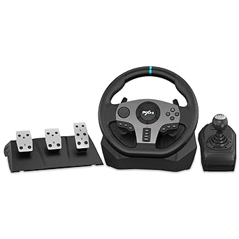 PXN V9 Racing Wheel with 3-Pedal and Shifter Bundle for PC Xbox PS4 PXN V9 Racing Wheel with 3-Pedal and Shifter Bundle for PC Xbox PS4