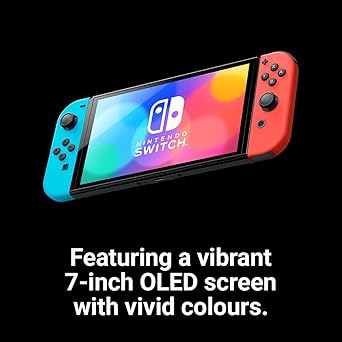 Nintendo Switch OLED Model Neon Blue Neon Red Renewed 2 Nintendo Switch OLED Model Neon Blue Neon Red Renewed - Image 2