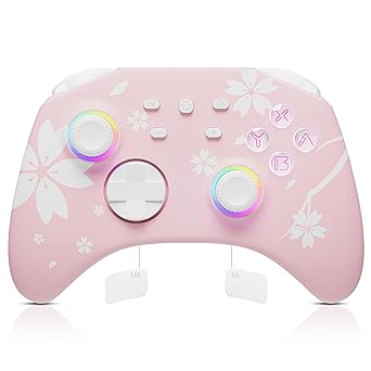Mytrix Wireless Pro Controller Sakura Pink for Nintendo Switch PC Mytrix Wireless Pro Controller Sakura Pink for Nintendo Switch PC