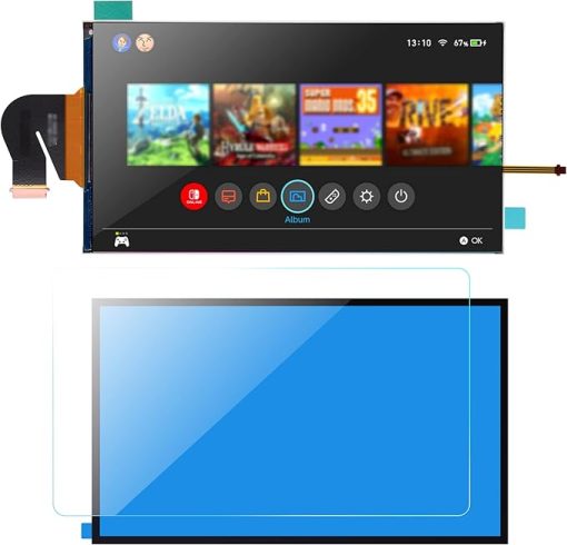 Replacement LCD Screen for Nintendo Switch Lite Repair Kit with Adhesive
