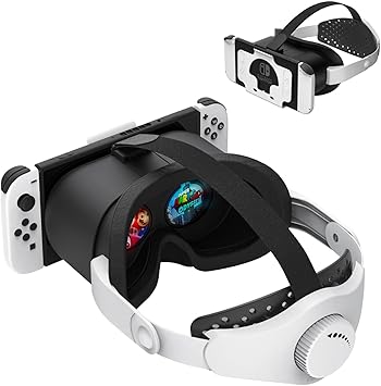 VR Headset with Elite Strap for Nintendo Switch and OLED 3D Glasses VR Headset with Elite Strap for Nintendo Switch and OLED 3D Glasses