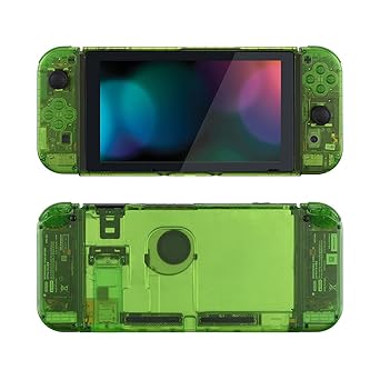 Clear Green Front Back Plate for Nintendo Switch Joycon Controller Shell Clear Green Front Back Plate for Nintendo Switch Joycon Controller Shell
