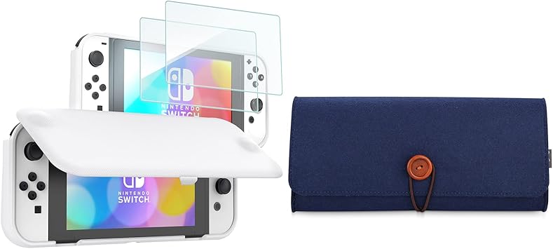 ProCase Nintendo Switch OLED Flip Cover and Screen Protectors Bundle ProCase Nintendo Switch OLED Flip Cover and Screen Protectors Bundle