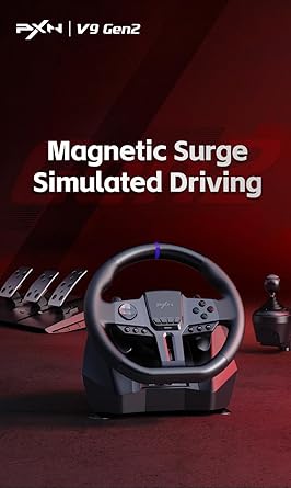 PXN V9 Gen2 Racing Wheel with Magnetic Pedals and Dual Vibration 2 PXN V9 Gen2 Racing Wheel with Magnetic Pedals and Dual Vibration - Image 2