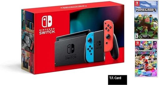 Nintendo Switch Deluxe Holiday Bundle with Minecraft and Mario Kart 8