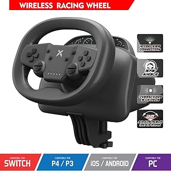 DOYO 270 Degree Wireless Racing Wheel and Pedals for PS4 PC Mobile 2 DOYO 270 Degree Wireless Racing Wheel and Pedals for PS4 PC Mobile - Image 2