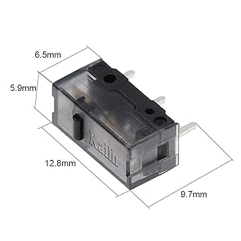 100PCS 3 Pin Micro Switch for Gaming Mouse with 80M Life Black Dot 2 100PCS 3 Pin Micro Switch for Gaming Mouse with 80M Life Black Dot - Image 2