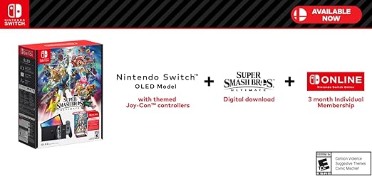 Nintendo Switch OLED Model Super Smash Bros Ultimate Bundle Download 2 Nintendo Switch OLED Model Super Smash Bros Ultimate Bundle Download - Image 2