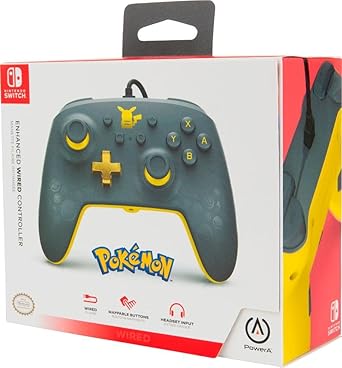 Enhanced Wired Controller for Nintendo Switch Pikachu Grey Renewed 2 Enhanced Wired Controller for Nintendo Switch Pikachu Grey Renewed - Image 2
