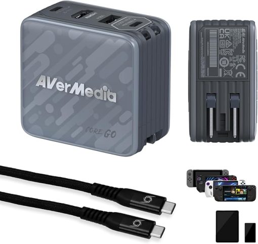 AVerMedia 100W GaN Charger for Nintendo Switch and Steam Deck Dock