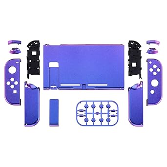 Chameleon Purple Blue Shell Set for Nintendo Switch and Pro Controller 2 Chameleon Purple Blue Shell Set for Nintendo Switch and Pro Controller - Image 2