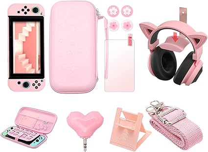 Switch Pink Accessories Set for Organizing Your Gear Switch Pink Accessories Set for Organizing Your Gear