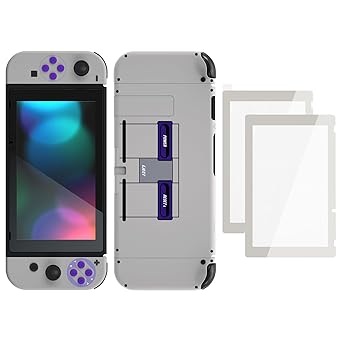 Colorful Border Screen Protector and SNES Style Shell for Switch Colorful Border Screen Protector and SNES Style Shell for Switch