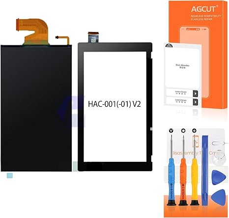 for Nintendo Switch V2 Screen Replacement HAC-001(-01) LCD Display and Touch Digitizer Repair Part(HAC-001(-01),V2,Touch+LCD) for Nintendo Switch V2 Screen Replacement HAC-001(-01) LCD Display and Touch Digitizer Repair Part(HAC-001(-01),V2,Touch+LCD)