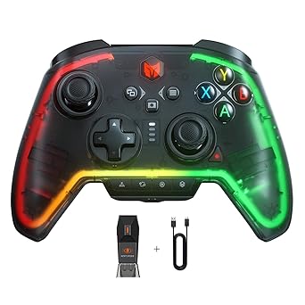 Wireless Controller Rainbow 2 Pro RGB PC with 6-Axis Gyro Sensor Wireless Controller Rainbow 2 Pro RGB PC with 6-Axis Gyro Sensor