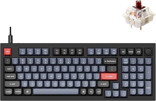 Keychron Q5 Wired Mechanical Keyboard 96% QMK VIA Hot-swappable Black Keychron Q5 Wired Mechanical Keyboard 96% QMK VIA Hot-swappable Black