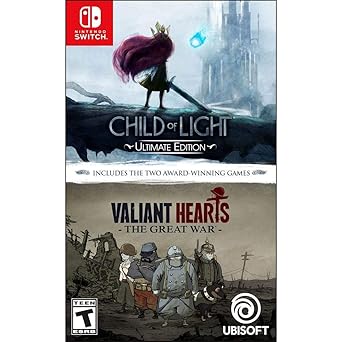 Child of Light Ultimate Edition and Valiant Hearts for Nintendo Switch Child of Light Ultimate Edition and Valiant Hearts for Nintendo Switch