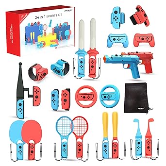 24-in-1 Sports Accessories Bundle for Nintendo Switch Sports Games 24-in-1 Sports Accessories Bundle for Nintendo Switch Sports Games