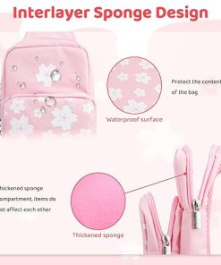 Pink Travel Bag for Nintendo Switch Lite OLED Large Capacity Backpack 2 Pink Travel Bag for Nintendo Switch Lite OLED Large Capacity Backpack 2