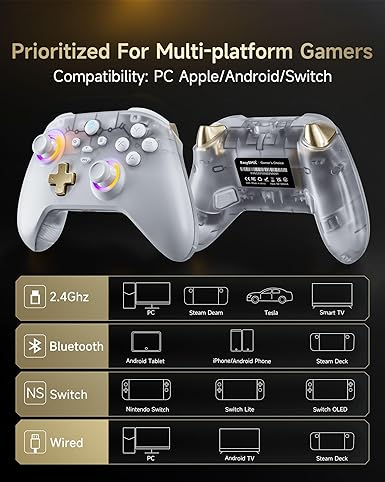 EasySMX D05 Wireless Gaming Controller with Charging Dock for PC Switch Android 2 EasySMX D05 Wireless Gaming Controller with Charging Dock for PC Switch Android - Image 2