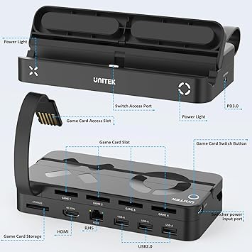 Unitek Switch Dock Station with 4K HDMI USB 3.0 and USB-C Ports 2 Unitek Switch Dock Station with 4K HDMI USB 3.0 and USB-C Ports - Image 2