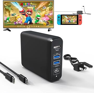 Nintendo Switch Dock Station with 65W Power Supply and USB C Cable Nintendo Switch Dock Station with 65W Power Supply and USB C Cable