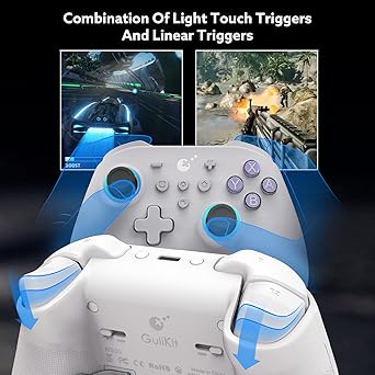 WeChip GuliKit KK3 Max Bluetooth Controller for Switch OLED Gray 2 WeChip GuliKit KK3 Max Bluetooth Controller for Switch OLED Gray - Image 2