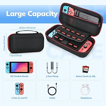 Younik Switch Carrying Case 16 in 1 Accessories for Nintendo Switch 2 Younik Switch Carrying Case 16 in 1 Accessories for Nintendo Switch - Image 2