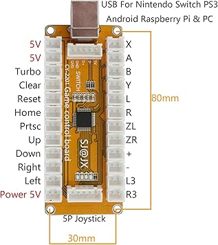 USB Encoder Game Controller for 2 Players with Cherry MX Joystick 2 USB Encoder Game Controller for 2 Players with Cherry MX Joystick - Image 2