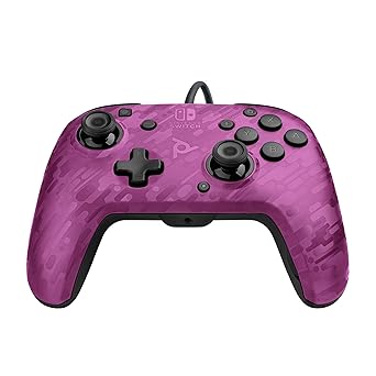 PDP Gaming Faceoff Deluxe+ Wired Switch Pro Controller Purple Camo PDP Gaming Faceoff Deluxe+ Wired Switch Pro Controller Purple Camo