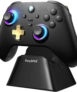 EasySMX D05 Wireless Bluetooth Controller with Charging Dock RGB Lights EasySMX D05 Wireless Bluetooth Controller with Charging Dock RGB Lights
