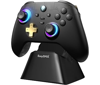 EasySMX D05 Wireless Bluetooth Controller with Charging Dock RGB Lights EasySMX D05 Wireless Bluetooth Controller with Charging Dock RGB Lights