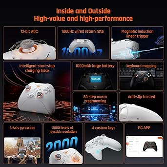 Wireless Game Controller for PC Switch iOS Android with Custom Buttons 2 Wireless Game Controller for PC Switch iOS Android with Custom Buttons - Image 2