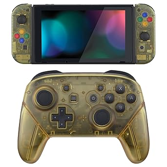 Clear Amber Yellow Replacement Shell for Nintendo Switch Pro Controller Clear Amber Yellow Replacement Shell for Nintendo Switch Pro Controller