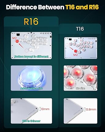 Haute42 Arcade Stick R16 Ultra Slim All-Button Controller for Switch PC 2 Haute42 Arcade Stick R16 Ultra Slim All-Button Controller for Switch PC - Image 2