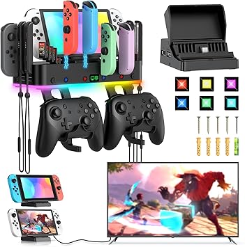 RGB Switch TV Docking Station and Wall Mount for Nintendo Switch OLED RGB Switch TV Docking Station and Wall Mount for Nintendo Switch OLED