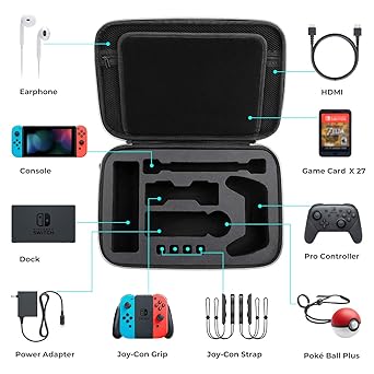 Mumba Deluxe Carrying Case for Nintendo Switch OLED Travel Storage 2 Mumba Deluxe Carrying Case for Nintendo Switch OLED Travel Storage - Image 2