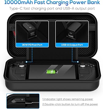 Charging Stand Case for PlayStation Portal Switch Steam Deck 10000mAh 2 Charging Stand Case for PlayStation Portal Switch Steam Deck 10000mAh - Image 2
