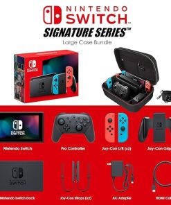 Nintendo Switch Console with Neon Blue Red Joy-Con Multi-Player Bundle 2 Nintendo Switch Console with Neon Blue Red Joy-Con Multi-Player Bundle 2