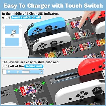 Games Organizer Station with Controller Charger and Cable Management 2 Games Organizer Station with Controller Charger and Cable Management - Image 2
